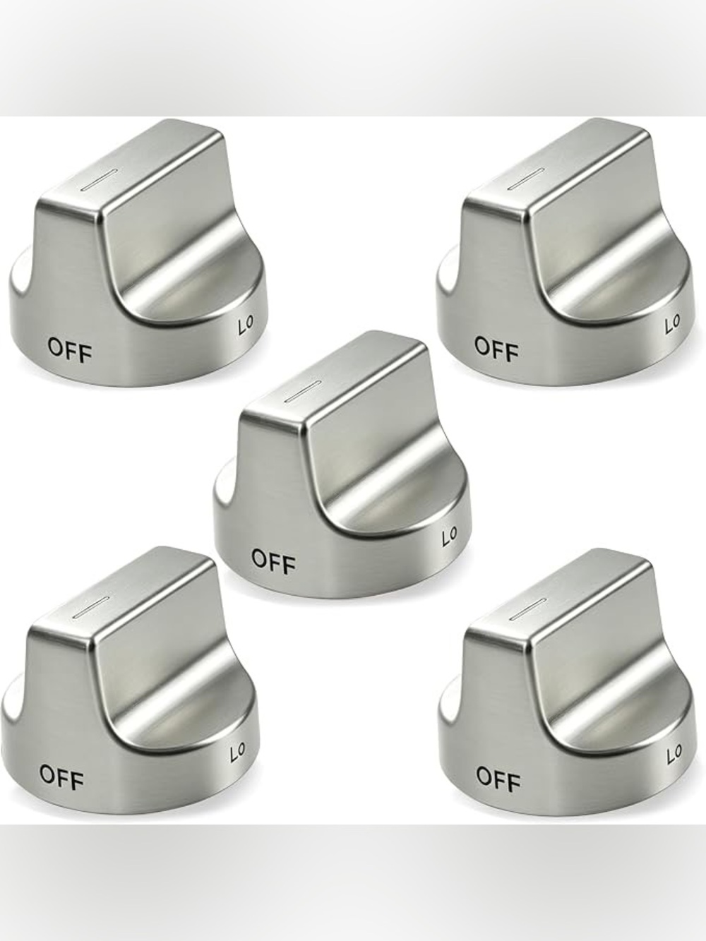 Gas Stove Knobs 5PCS Replace W11032553 Compatible with WFG550S0HZ0 WFG550S0LV1